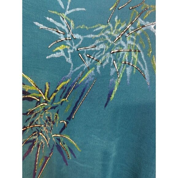 Draper's & Damon's VINTAGE Women's PETITE Size S Teal Slinky Bodycon Maxi Dress - Picture 8 of 8